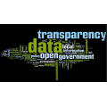 Wordle of open data, including Transparency, government